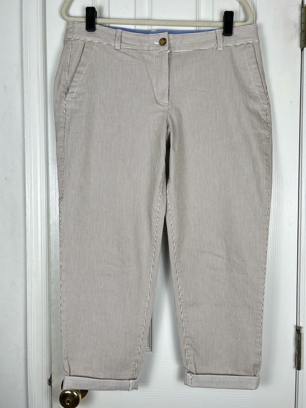 Talbots The Weekend Chino Sz 12P Cotton Stretch Preppy Great
